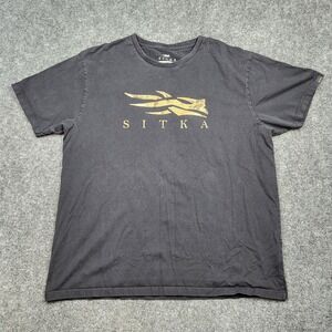 Sitka Shirt Mens 2XL Black Pima‎ Cotton Logo Graphic Tee Hunting Outdoor